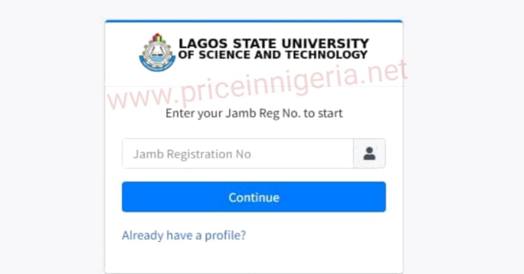 LASUSTECH Post UTME Form